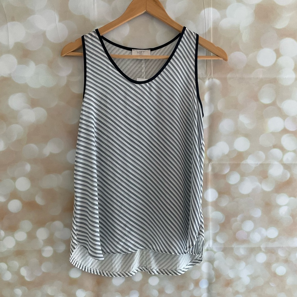 LOFT Striped Tank Top